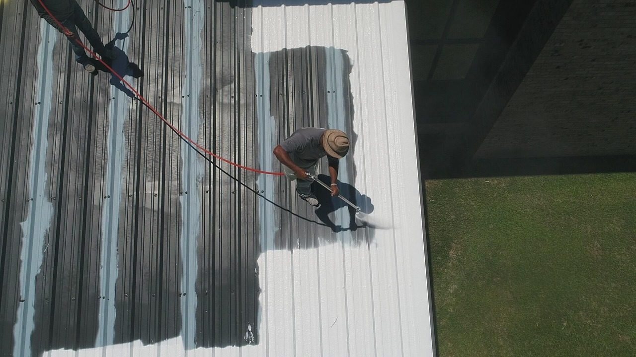 Wall being painted